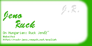 jeno ruck business card